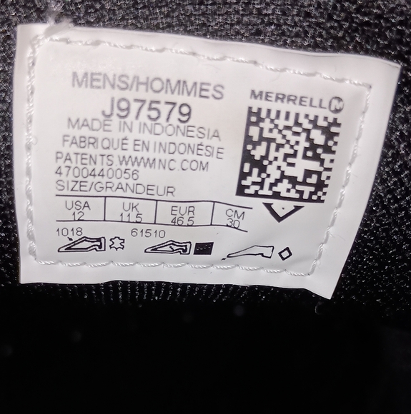 Merrell Black  Leather lace Up Men's Shoes Size 12 - Picture 2 of 9